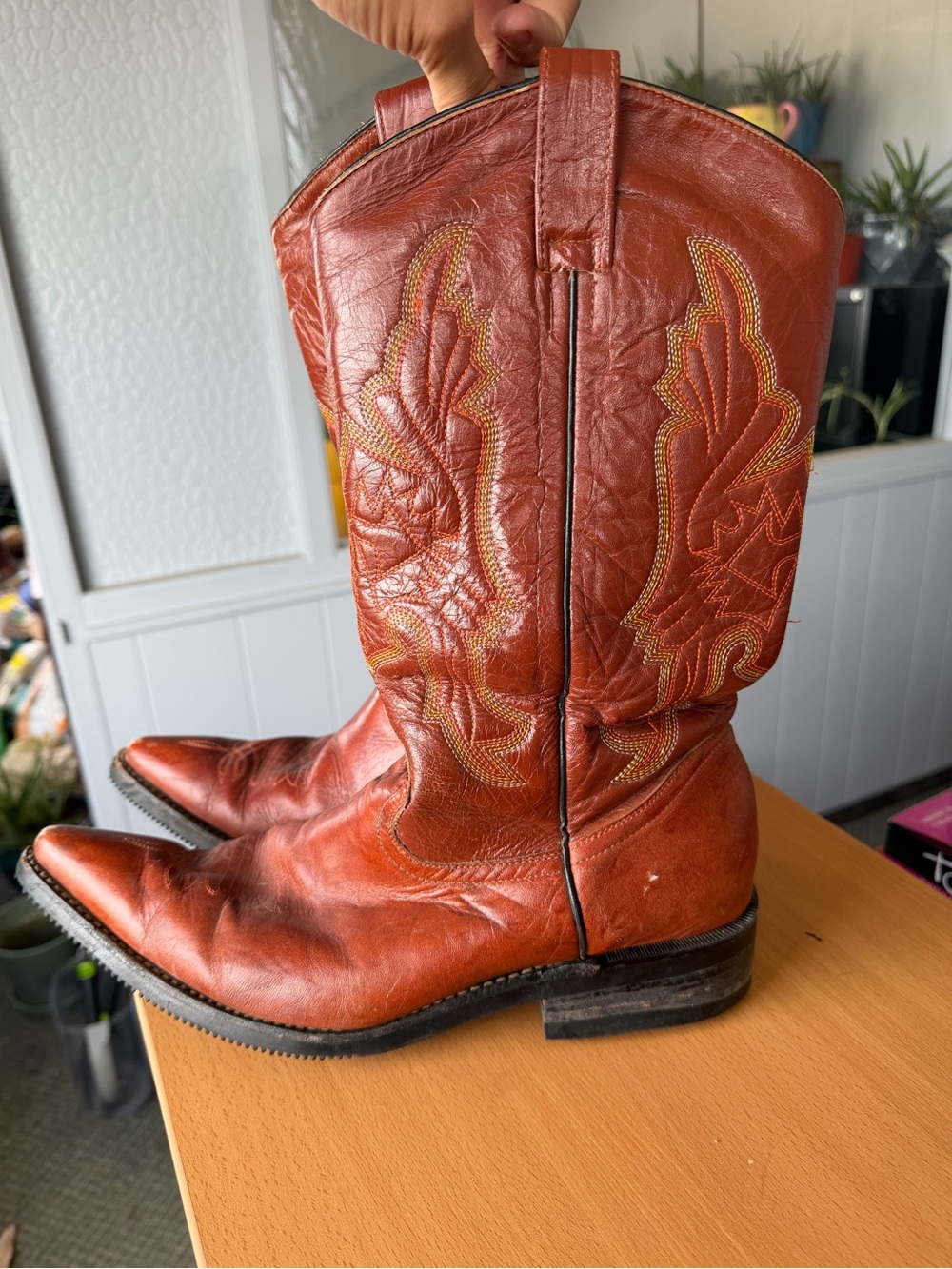 Leather Western Cowboy Boots